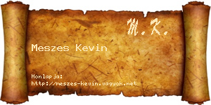 Meszes Kevin névjegykártya